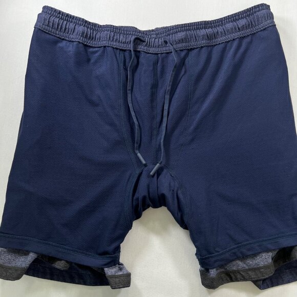 Rhone 7" Swift Running Short Lined Perforated in Blue Size Large - Picture 8 of 10